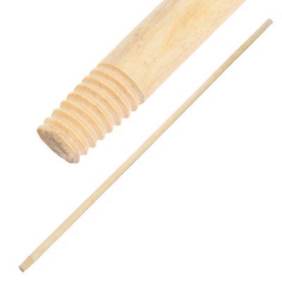 Черенок деревянный универсал.(швабра, щетка, метла, моп) Ф=25*1300 с резьбой 1-й сорт