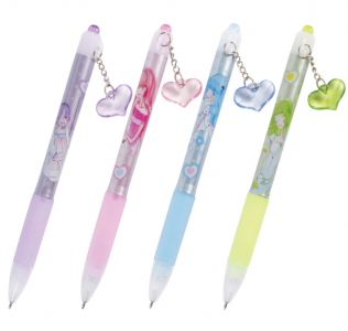 Ручка шариковая автоматическая с грипом BRAUBERG синяя подвеска узел 0,5 мм, линия письма 0,3 мм