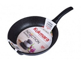 Сковорода литая 28см Темный мрамор индукция ТМ KUKMARA