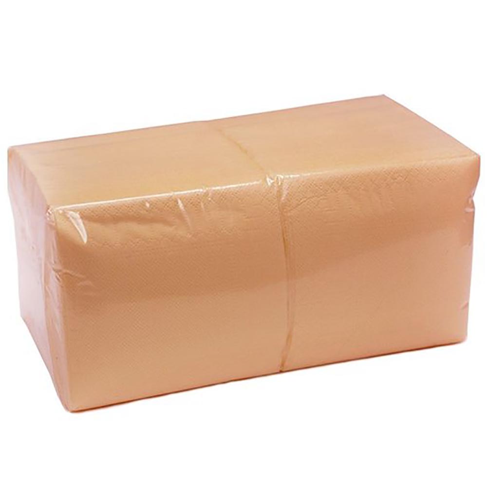 Салфетки бумажные однослойные 24*24 шампань 400шт 1/18