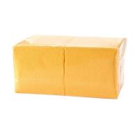 Салфетки бумажные однослойные 24*24 желтый 400шт 1/18