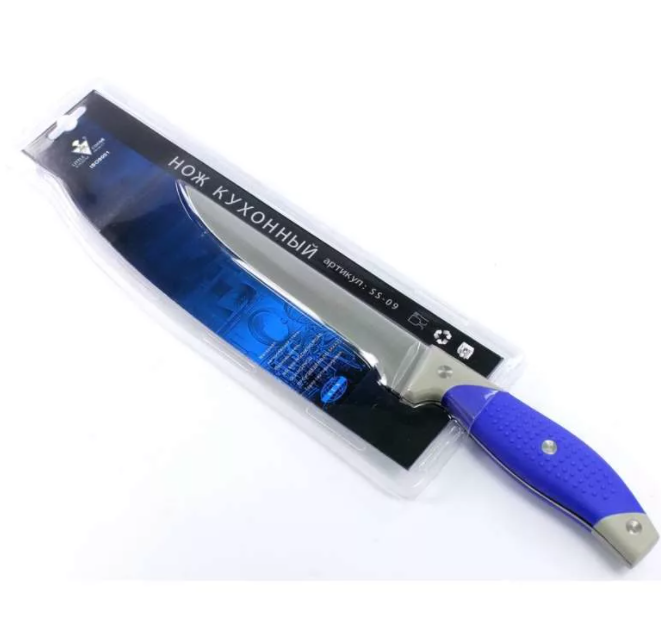 Нож кухонный 15 см прорезиненная ручка LUXURY