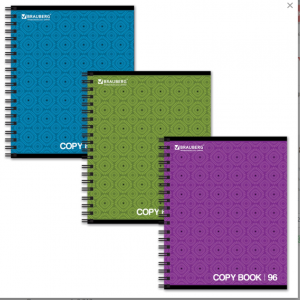 Тетрадь 96 листов А5 клетка евроспираль