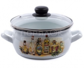 Кастрюля эмалированная 3л Сантэкс