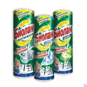 Порошок чистящий Биолан 400г в ассортименте 1/24