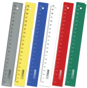 Линейка пластик 20 см непрозрачная