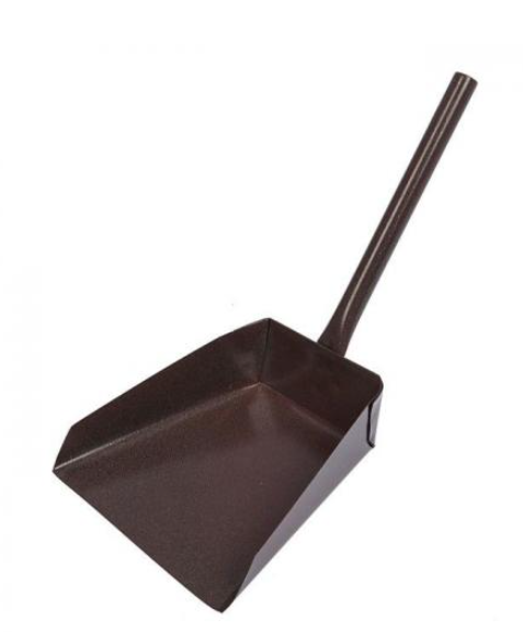 Совок для мусора металлический с короткой ручкой 19см