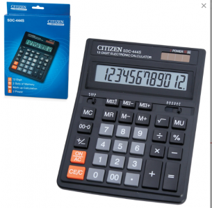Калькулятор настольный Citizen SDC-444S 12 разрядов двойное питание