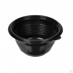 Миска одноразовая пластиковая черное дно РР 350мл 1/540