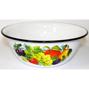 Миска эмалированная 4,0л с рисунком в ассортименте