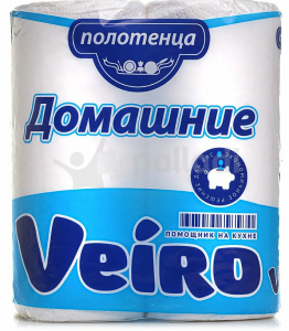 Полотенце бумажное Виеро 2 рулона 2слоя  Домашние1/12