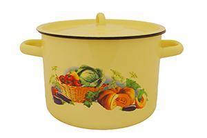 Кастрюля эмалированная 1,5л с рисунком