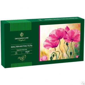 Пастель масляная 12 цветов Художественная