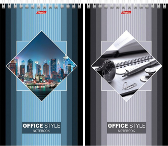 Блокнот А5, 60 л., гребень, лакированная обложка