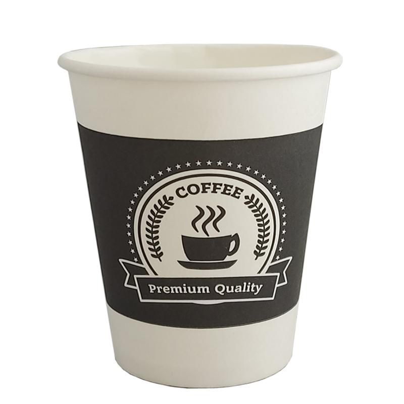 Стакан бумажный однослойный КОФЕ 250мл 1/50/1000