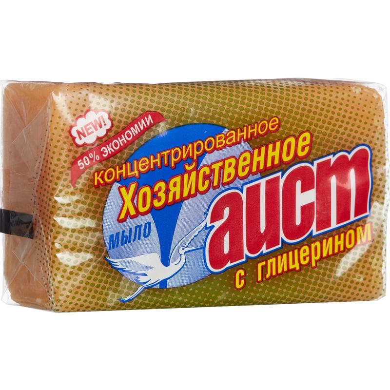 Мыло хозяйственное 72% 150гр АИСТ в обертке с глицерином 1/60