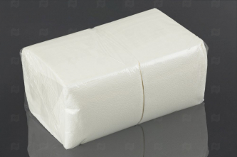 Салфетки бумажные однослойные 24*24 белая 400шт 1/18