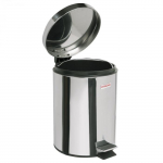 Ведро-контейнер для мусора 5л с педалью ЛАЙМА хром