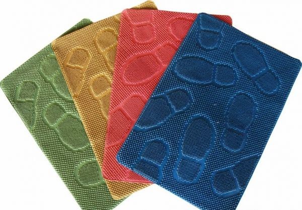 Коврик придверный 40*60см резиновый синий