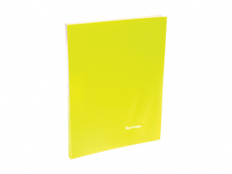 Папка с 20 вкладышами неоновая желтая