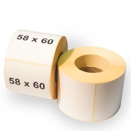Термоэтикетка 58*60 без печати 1/60
