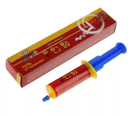 Средство от насекомых и тараканов, гель 20 мл, в шприце, NADZOR (Надзор)