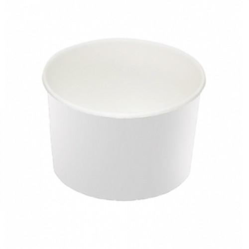 Стакан бумажный для мороженого белый 250мл 1/50