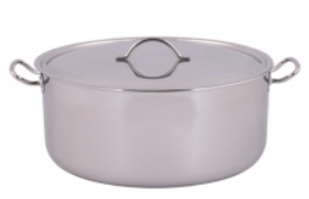 Кастрюля нержавеющая сталь 20л цельнотянутая, металлическая крышка ТМ АМЕТ