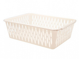 Корзинка Light L 380х275х120мм слоновая кость