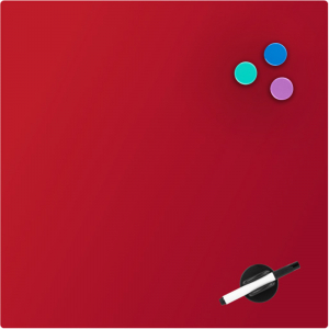 Доска стеклянная магнитно-маркерная 2*3,45*45 см,красная