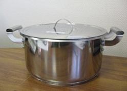 Кастрюля нержавеющая сталь 12л  цельнотянутая с ТРС-3 ТМ АМЕТ