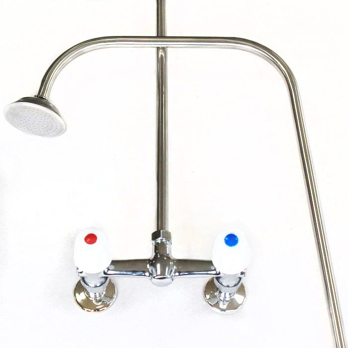 Смеситель душ стационарный 10А08-01 крест+излив