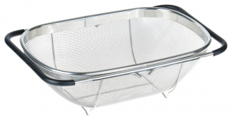 Дуршлаг-сито нержавеющая сталь на раковину 340х235 мм