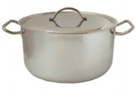 Кастрюля нержавеющая сталь 40л цельнотянутая металлическая крышка ТМ АМЕТ