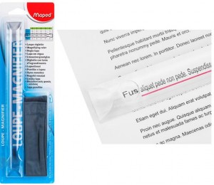 Линейка-увелич.1,5-крат.,3-крат.увелич.линза MAPED