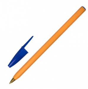 Ручка шариковая  "Basic Orange BP-, СИНЯЯ, длина корпуса 14 см, узел 1 мм
